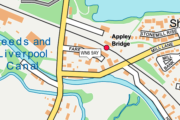WN6 9AY map - OS OpenMap – Local (Ordnance Survey)