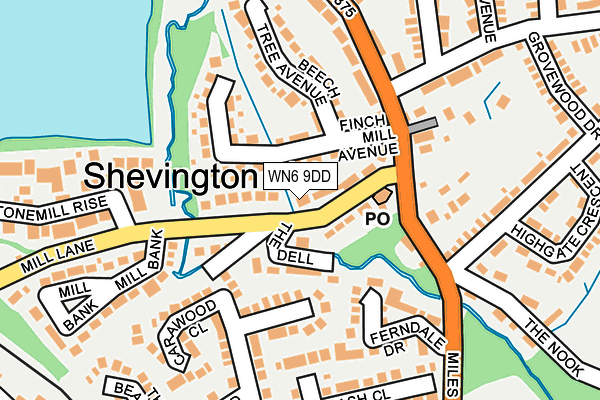 WN6 9DD map - OS OpenMap – Local (Ordnance Survey)