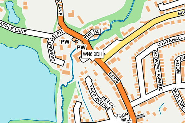 WN6 9DH map - OS OpenMap – Local (Ordnance Survey)