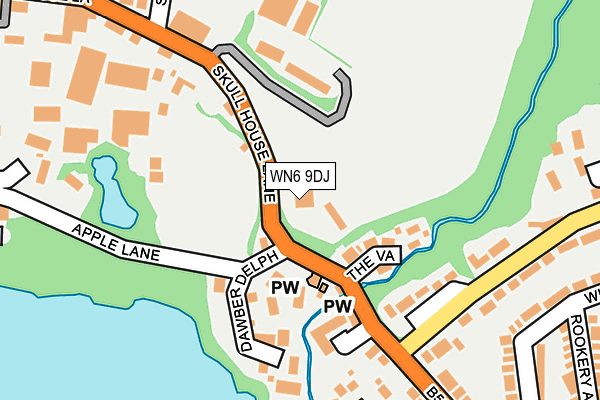 WN6 9DJ map - OS OpenMap – Local (Ordnance Survey)