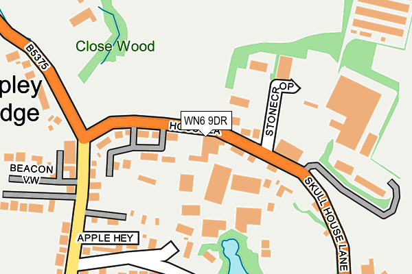 WN6 9DR map - OS OpenMap – Local (Ordnance Survey)