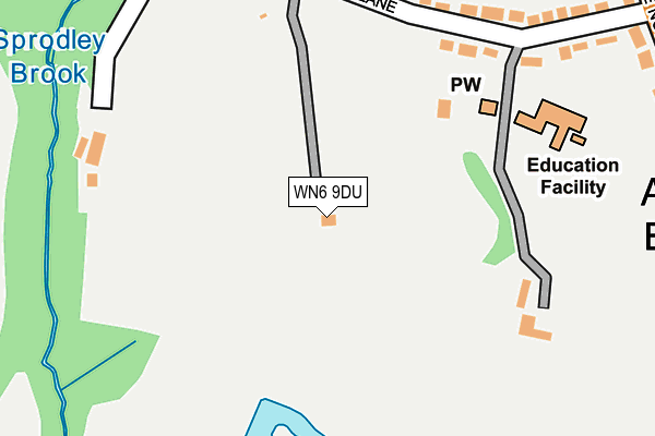 WN6 9DU map - OS OpenMap – Local (Ordnance Survey)
