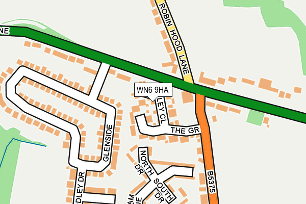 WN6 9HA map - OS OpenMap – Local (Ordnance Survey)