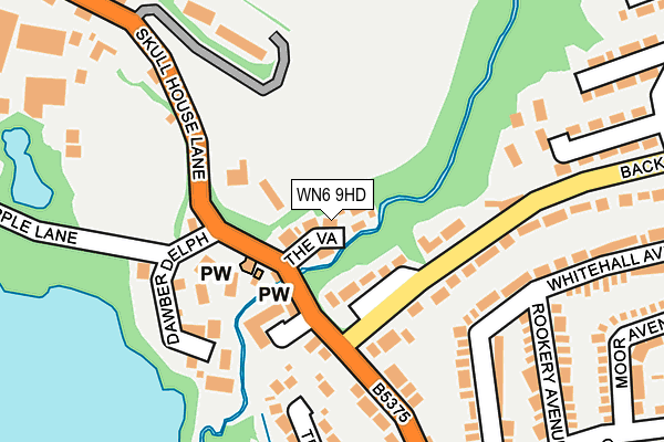 WN6 9HD map - OS OpenMap – Local (Ordnance Survey)