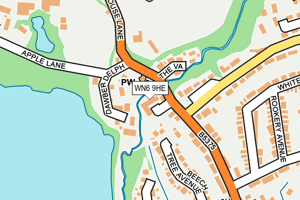 WN6 9HE map - OS OpenMap – Local (Ordnance Survey)