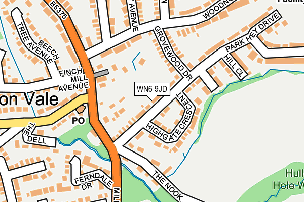 WN6 9JD map - OS OpenMap – Local (Ordnance Survey)
