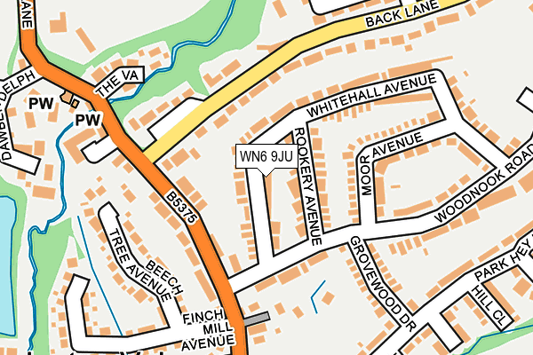 WN6 9JU map - OS OpenMap – Local (Ordnance Survey)