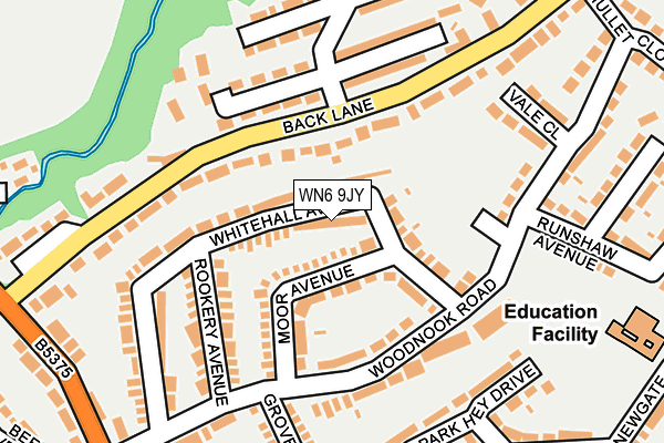 WN6 9JY map - OS OpenMap – Local (Ordnance Survey)