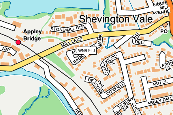 WN6 9LJ map - OS OpenMap – Local (Ordnance Survey)