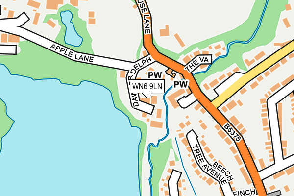 WN6 9LN map - OS OpenMap – Local (Ordnance Survey)