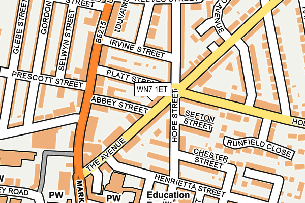 WN7 1ET map - OS OpenMap – Local (Ordnance Survey)