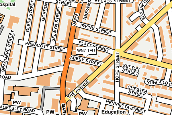 WN7 1EU map - OS OpenMap – Local (Ordnance Survey)