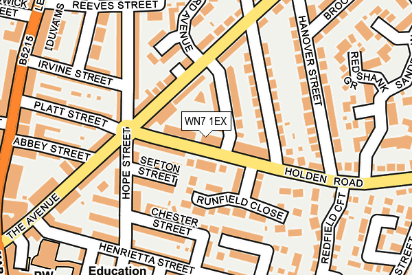 WN7 1EX map - OS OpenMap – Local (Ordnance Survey)