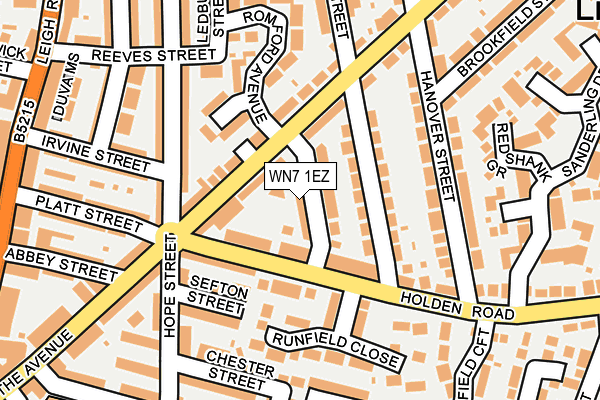 WN7 1EZ map - OS OpenMap – Local (Ordnance Survey)