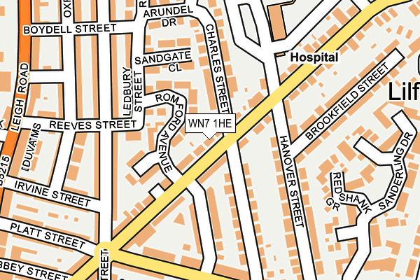 WN7 1HE map - OS OpenMap – Local (Ordnance Survey)