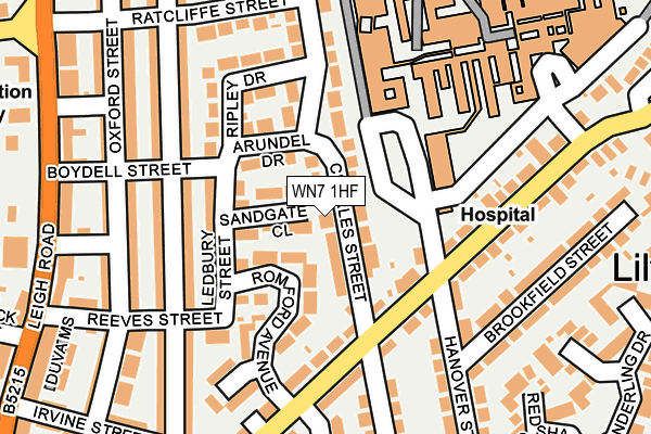 WN7 1HF map - OS OpenMap – Local (Ordnance Survey)