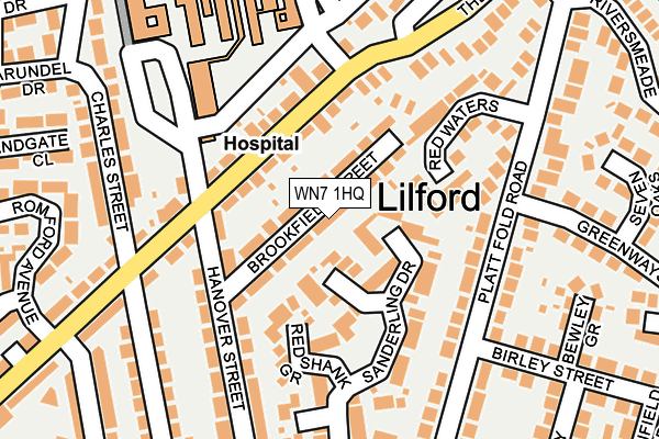 WN7 1HQ map - OS OpenMap – Local (Ordnance Survey)
