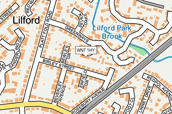 WN7 1HY map - OS OpenMap – Local (Ordnance Survey)