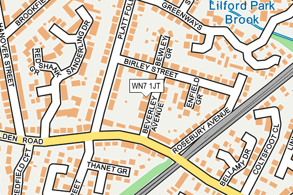 WN7 1JT map - OS OpenMap – Local (Ordnance Survey)