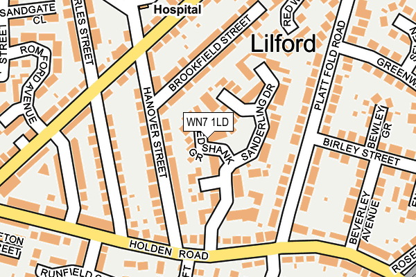WN7 1LD map - OS OpenMap – Local (Ordnance Survey)