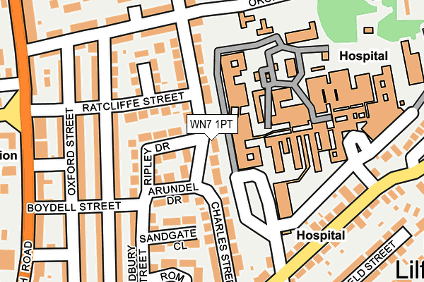 WN7 1PT map - OS OpenMap – Local (Ordnance Survey)