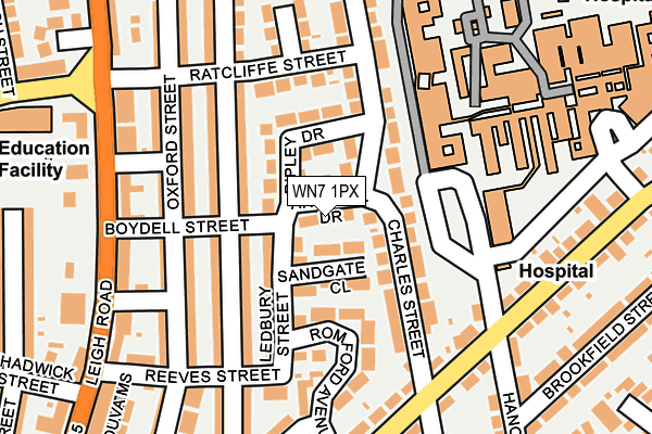 WN7 1PX map - OS OpenMap – Local (Ordnance Survey)