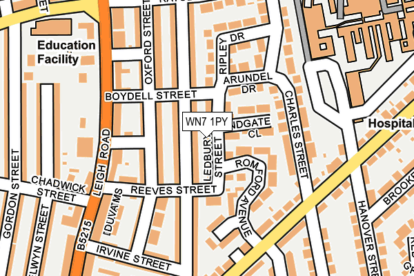 WN7 1PY map - OS OpenMap – Local (Ordnance Survey)
