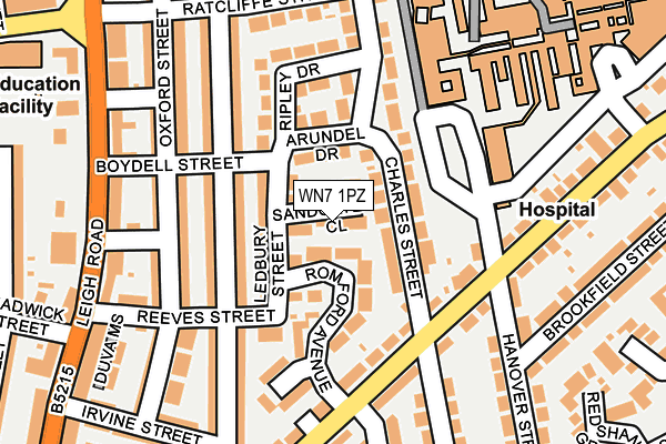WN7 1PZ map - OS OpenMap – Local (Ordnance Survey)