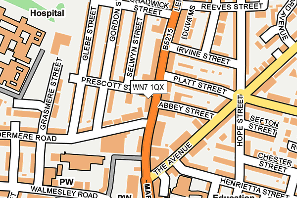 WN7 1QX map - OS OpenMap – Local (Ordnance Survey)