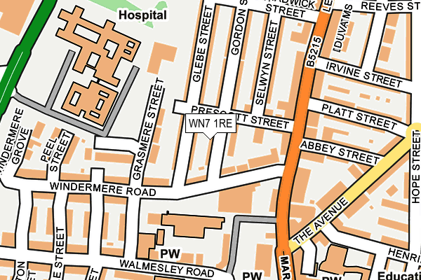WN7 1RE map - OS OpenMap – Local (Ordnance Survey)