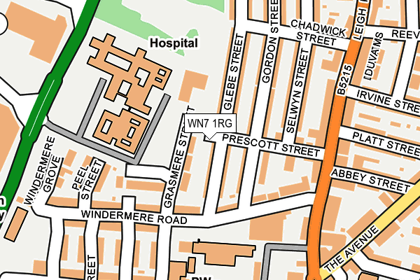 WN7 1RG map - OS OpenMap – Local (Ordnance Survey)