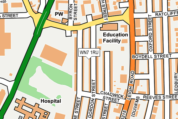 WN7 1RU map - OS OpenMap – Local (Ordnance Survey)