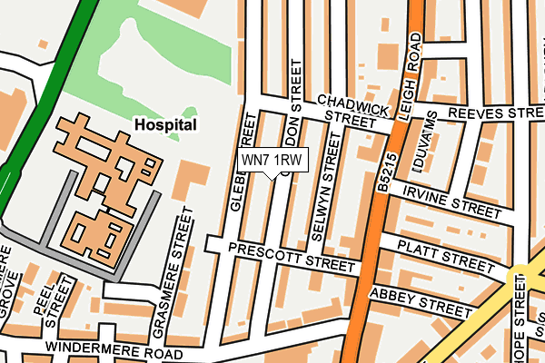 WN7 1RW map - OS OpenMap – Local (Ordnance Survey)
