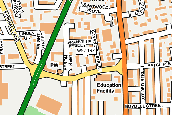 WN7 1RZ map - OS OpenMap – Local (Ordnance Survey)