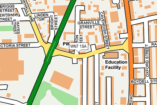 WN7 1SA map - OS OpenMap – Local (Ordnance Survey)