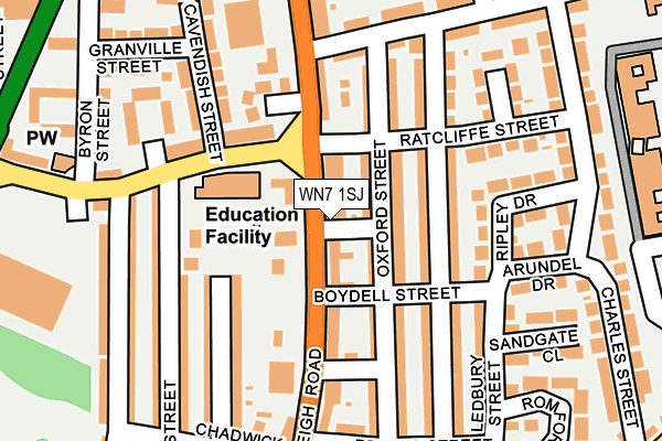 WN7 1SJ map - OS OpenMap – Local (Ordnance Survey)