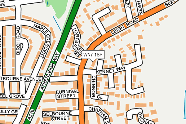 WN7 1SP map - OS OpenMap – Local (Ordnance Survey)