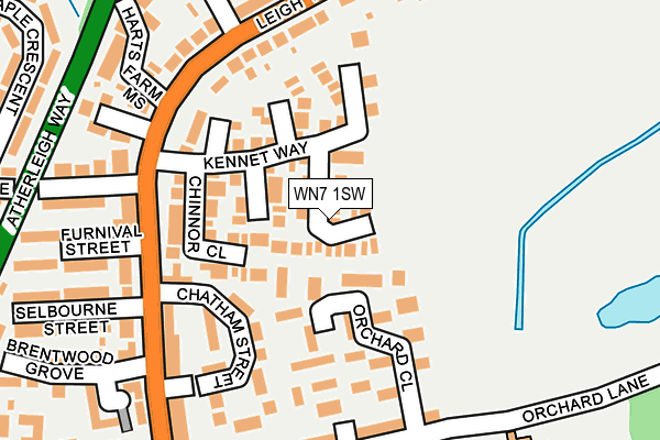 WN7 1SW map - OS OpenMap – Local (Ordnance Survey)