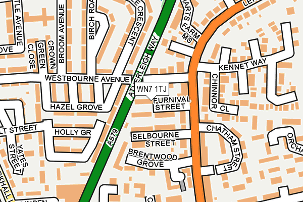WN7 1TJ map - OS OpenMap – Local (Ordnance Survey)