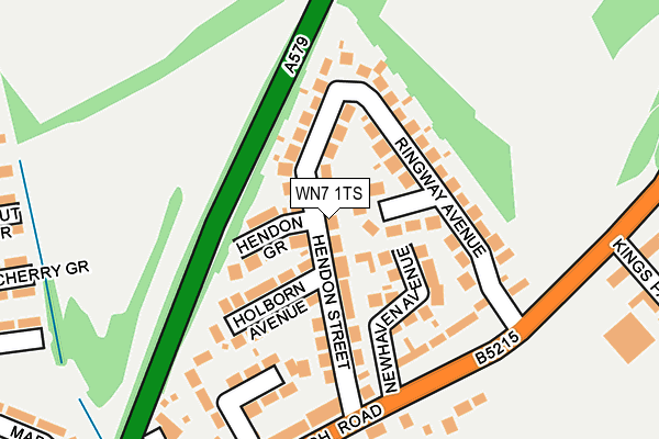 WN7 1TS map - OS OpenMap – Local (Ordnance Survey)