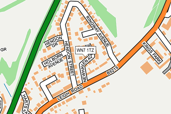 WN7 1TZ map - OS OpenMap – Local (Ordnance Survey)