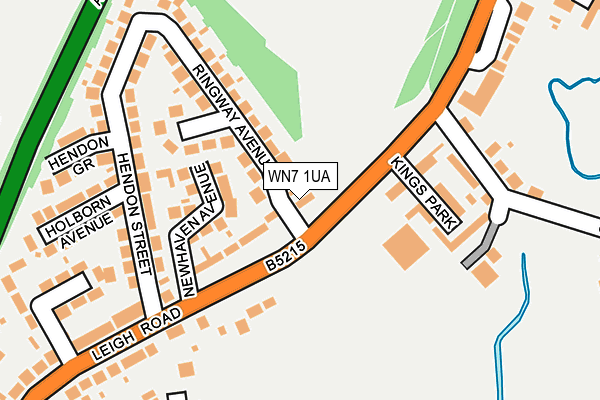 WN7 1UA map - OS OpenMap – Local (Ordnance Survey)