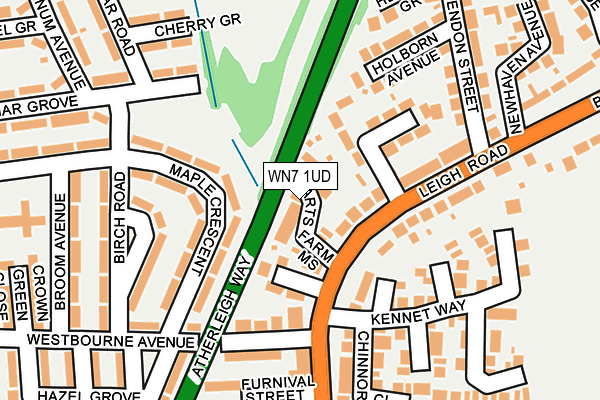 WN7 1UD map - OS OpenMap – Local (Ordnance Survey)