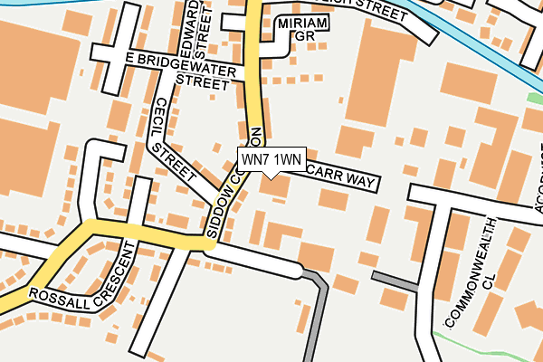 WN7 1WN map - OS OpenMap – Local (Ordnance Survey)