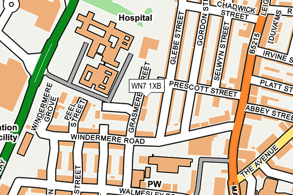 WN7 1XB map - OS OpenMap – Local (Ordnance Survey)