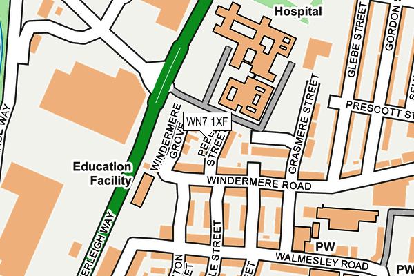 WN7 1XF map - OS OpenMap – Local (Ordnance Survey)