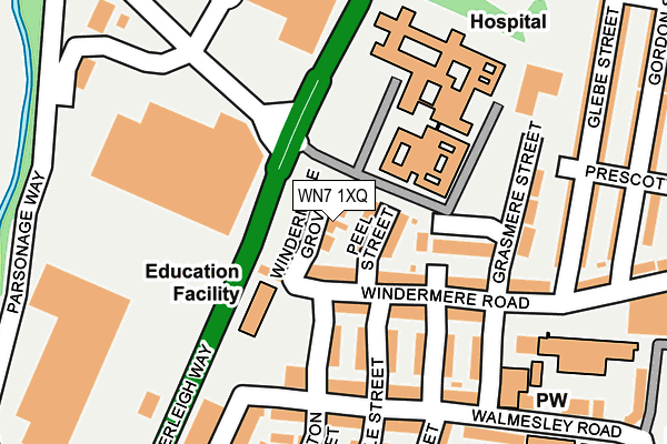 WN7 1XQ map - OS OpenMap – Local (Ordnance Survey)