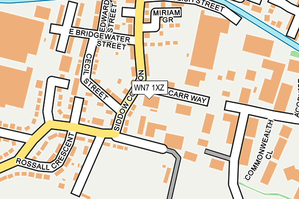 WN7 1XZ map - OS OpenMap – Local (Ordnance Survey)