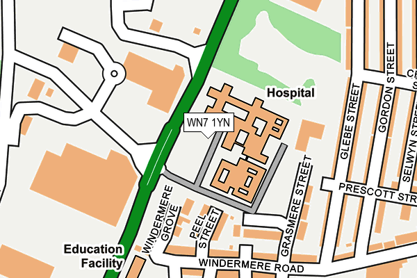 WN7 1YN map - OS OpenMap – Local (Ordnance Survey)