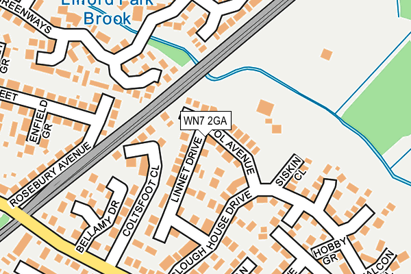 WN7 2GA map - OS OpenMap – Local (Ordnance Survey)